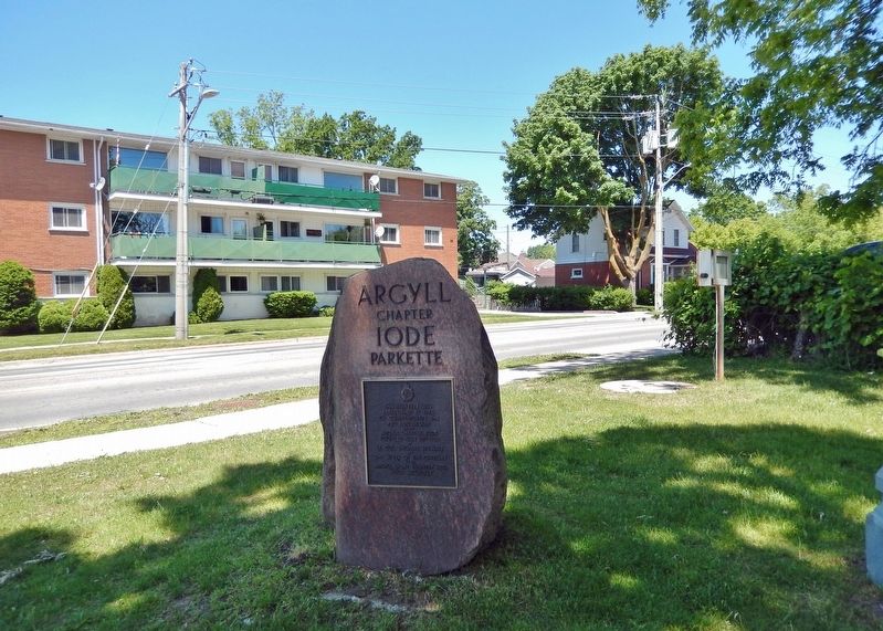 Argyll Chapter IODE Parkette Marker. Click for full size. Argyll Chapter IODE Parkette Marker image. Click for full size.