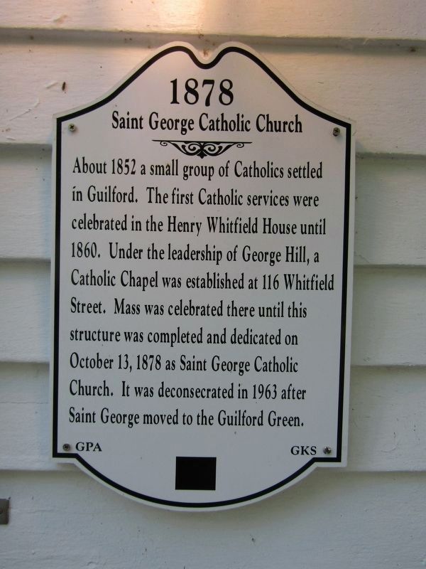 Saint George Catholic Church Marker. Click for full size. Saint George Catholic Church Marker image. Click for full size.