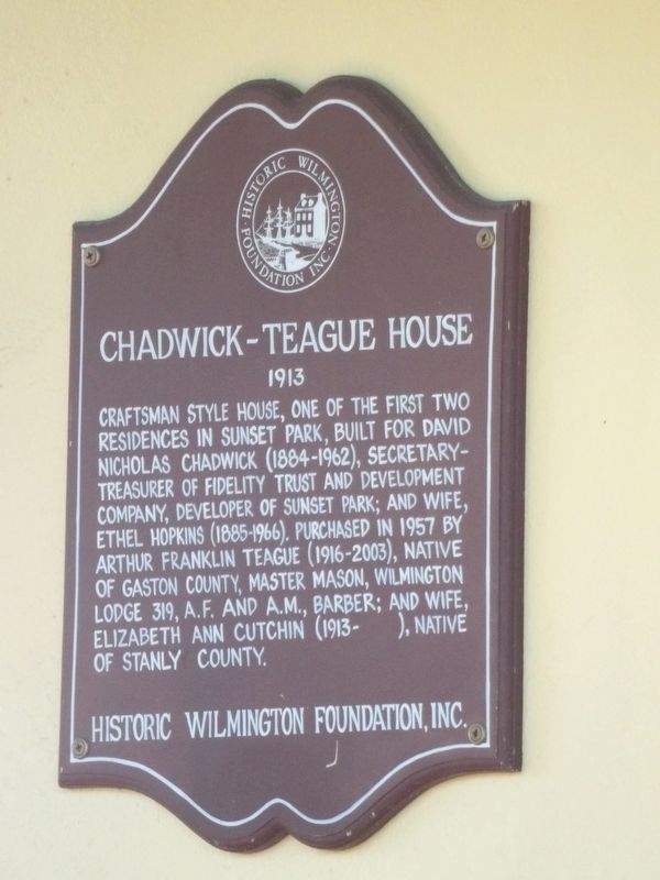 Chadwick-Teague House Marker. Click for full size. Chadwick-Teague House Marker image. Click for full size.