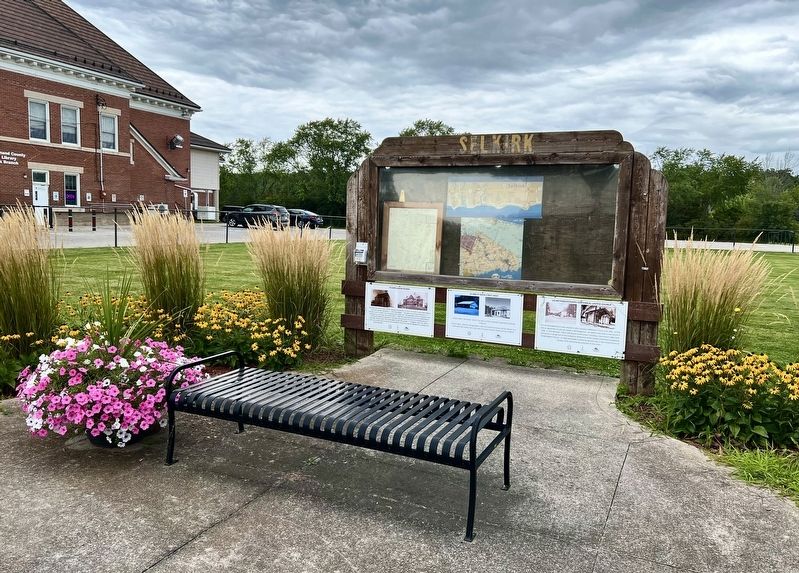 Selkirk Union School Marker (on the left of the three). Click for full size. Selkirk Union School Marker (on the left of the three) image. Click for full size.