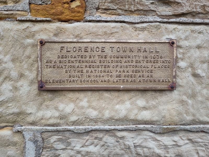 Florence Town Hall Marker image. Click for full size.