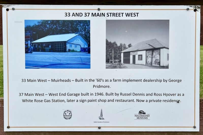 33 and 37 Main Street West Marker. Click for full size. 33 and 37 Main Street West Marker image. Click for full size.