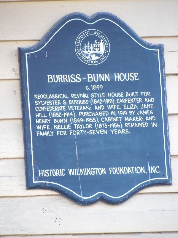 Burriss-Bunn House Marker. Click for full size. Burriss-Bunn House Marker image. Click for full size.