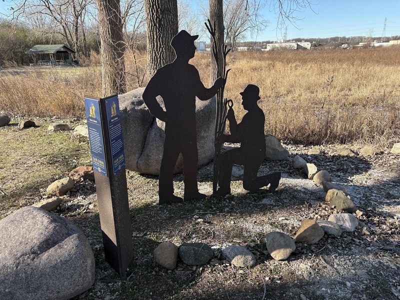 Betz & Swink: marker and statue image. Click for full size.