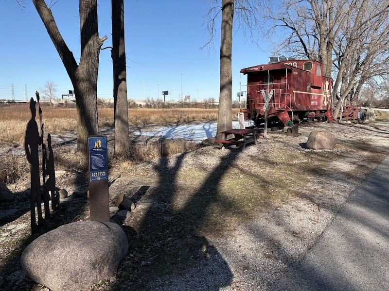Betz & Swink Marker and the Santa Fe caboose image. Click for full size.
