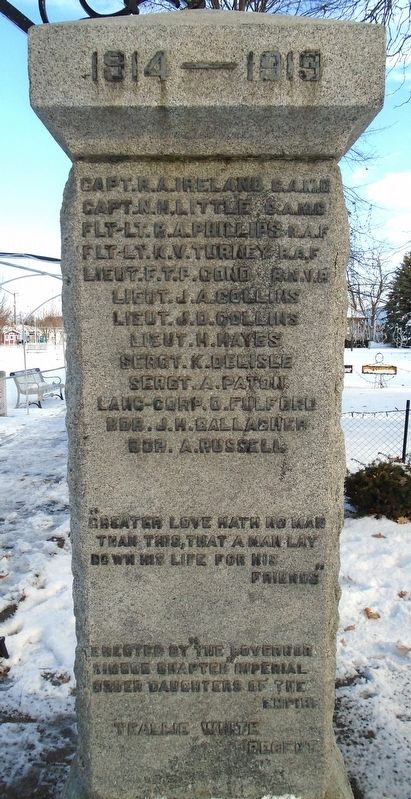 World Wars Memorial. Click for full size. World Wars Memorial image. Click for full size.