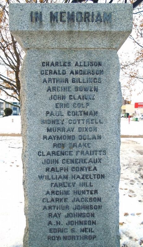World Wars Memorial. Click for full size. World Wars Memorial image. Click for full size.