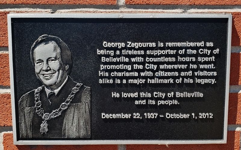 George Zegouras Market Square Marker<br>(<i>south arch pier</i>) image. Click for full size.