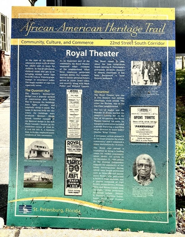 Royal Theater Marker image. Click for full size.