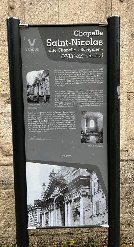 Chapelle Saint-Nicolas Marker. Click for full size. Chapelle Saint-Nicolas Marker image. Click for full size.