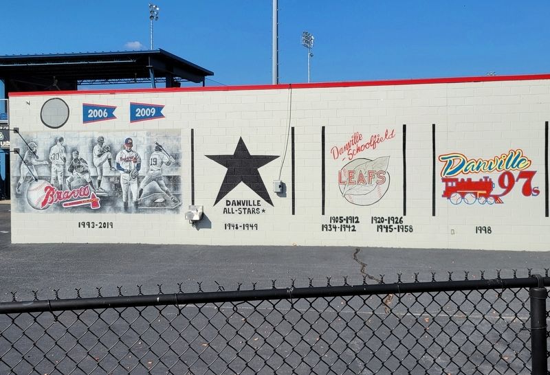 Danville baseball history mural. Click for full size. Danville baseball history mural image. Click for full size.
