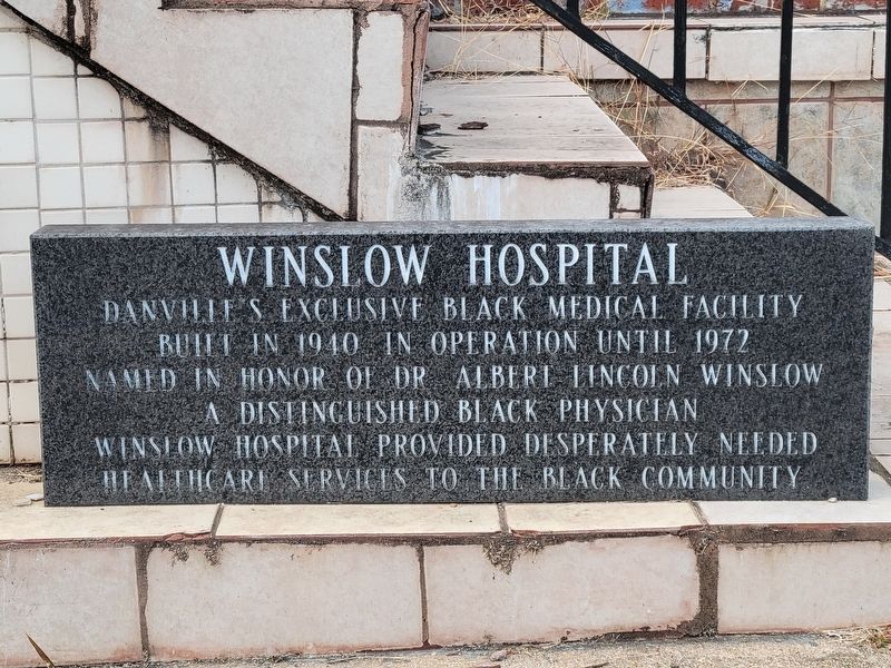 Winslow Hospital Marker. Click for full size. Winslow Hospital Marker image. Click for full size.