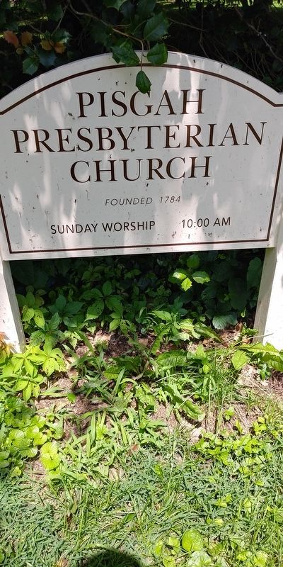 Pisgah Church sign. Click for full size. Pisgah Church sign image. Click for full size.