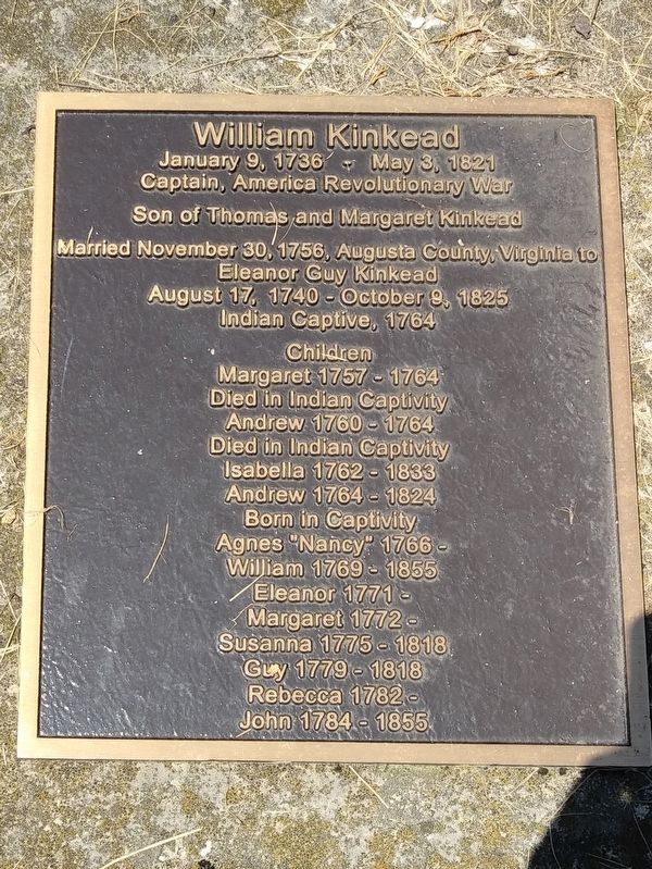 Burial Site of William Kinkead, mentioned on the marker. Click for full size. Burial Site of William Kinkead, mentioned on the marker image. Click for full size.