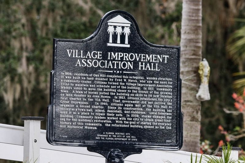 Village Improvement Association Hall Marker. Click for full size. Village Improvement Association Hall Marker image. Click for full size.