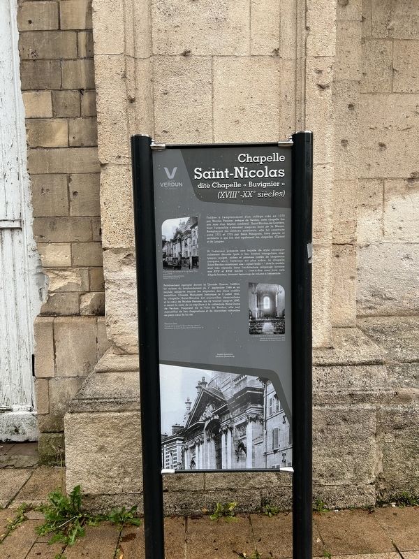 Chapel Saint Nicolas/Chapelle Saint-Nicolas Marker. Click for full size. Chapel Saint Nicolas/Chapelle Saint-Nicolas Marker image. Click for full size.