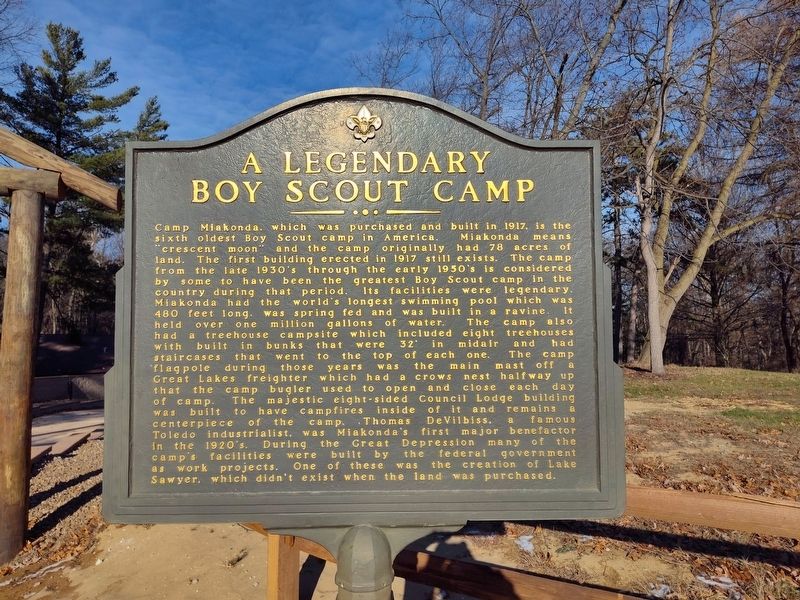 A Legendary Boy Scout Camp side of marker image. Click for full size.