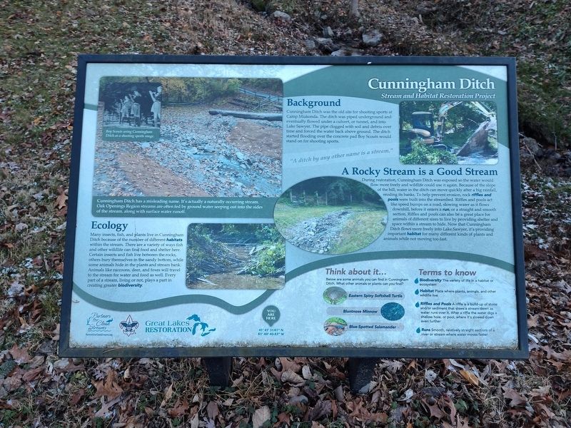 Cunningham Ditch Marker image. Click for full size.