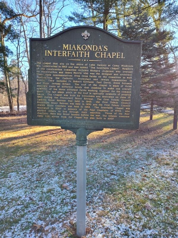 Miakonda's Interfaith Chapel / The Four Chaplains of WWII Marker image. Click for full size.