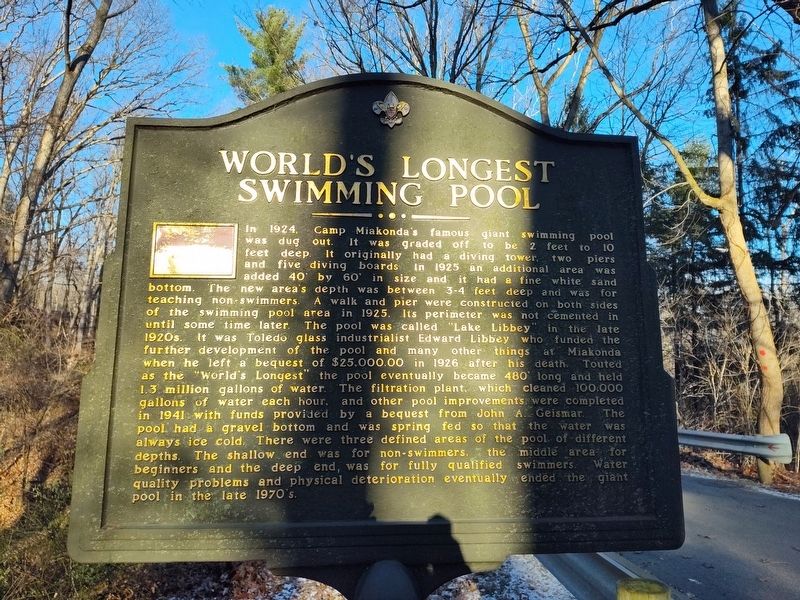Worlds Largest Swimming Pool Marker image. Click for full size.