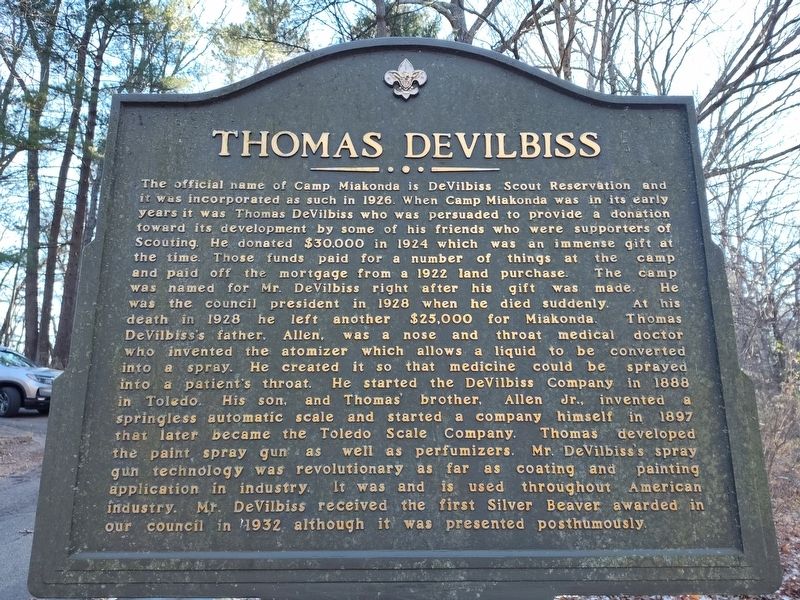Worlds Largest Swimming Pool / Thomas Devilbiss Marker image. Click for full size.