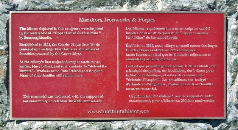 Marmora Ironworks & Forges Marker image. Click for full size.