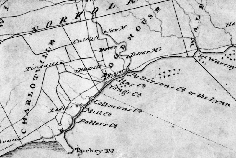 Port Ryerse area in 1819 image. Click for full size.