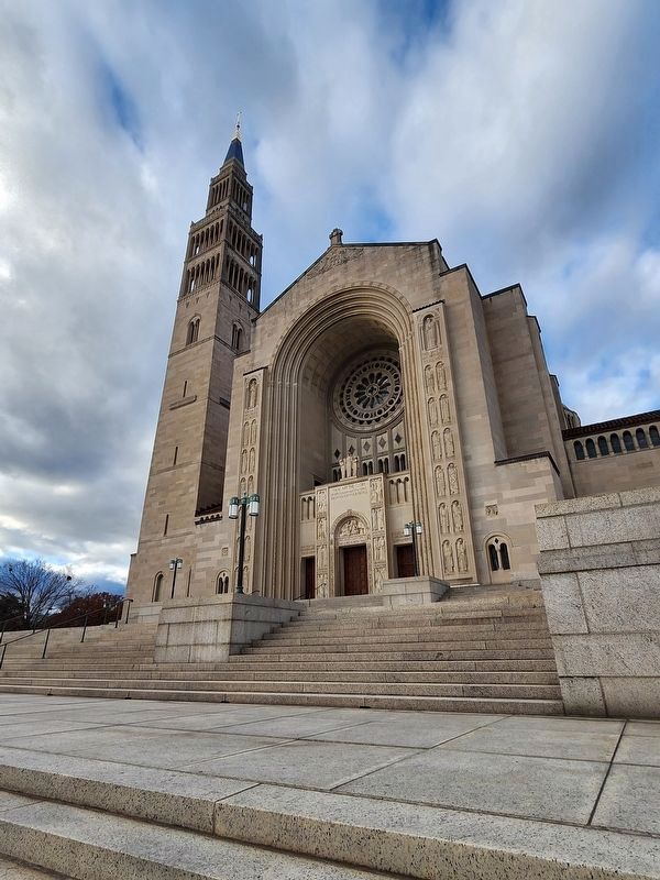 The nearby Basilica of the National Shrine of the Immaculate Conception image. Click for full size.