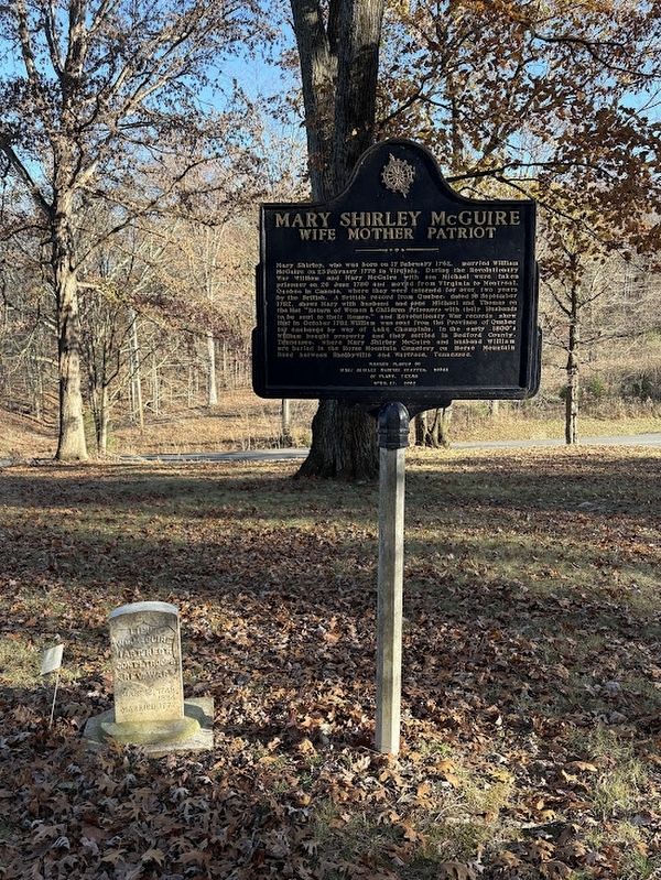 Mary Shirley McGuire marker image. Click for full size.
