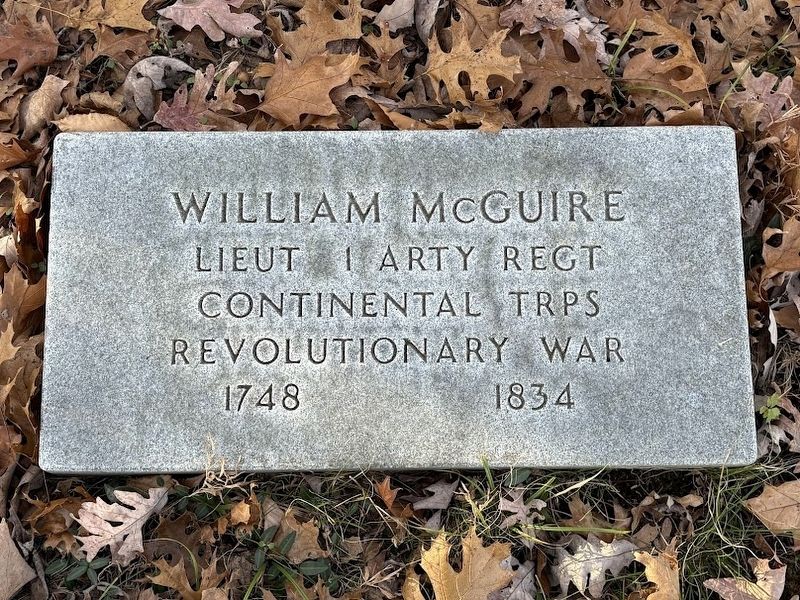 William McGuire's modern headstone image. Click for full size.