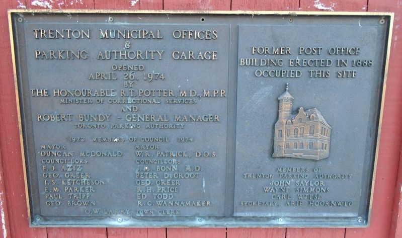 Post Office Building Clock Tower Marker image. Click for full size.