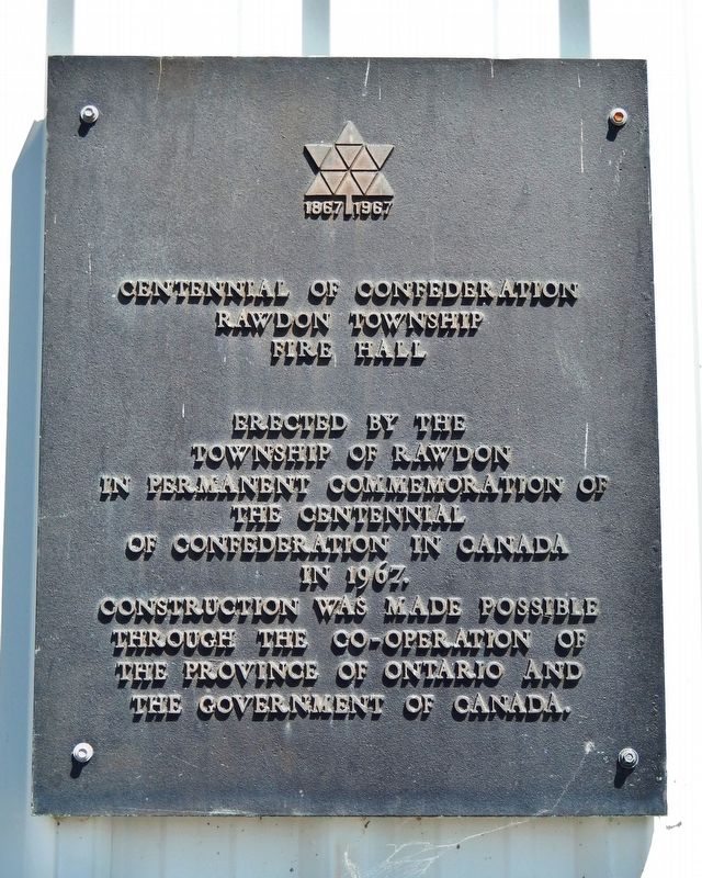 Centennial of Confederation Marker. Click for full size. Centennial of Confederation Marker image. Click for full size.