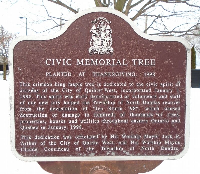 Civic Memorial Tree Marker image. Click for full size.