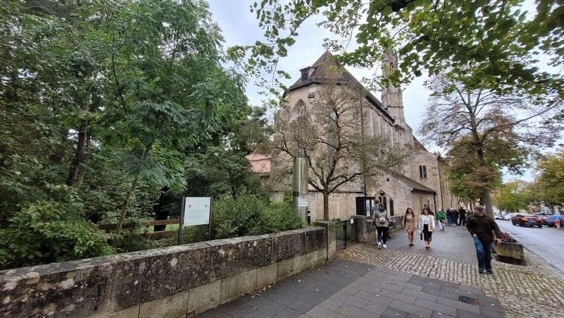 The view of the marker along the street with the church in the background image. Click for full size.