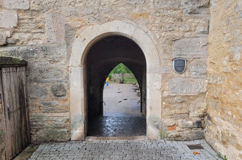The view of the marker at the base of the tower image. Click for full size.