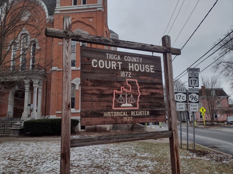 Tioga County Court House Marker image. Click for full size.