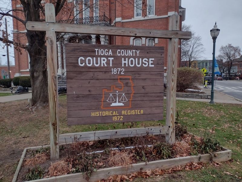Tioga County Court House Marker image. Click for full size.