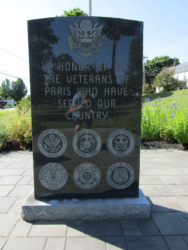 Paris, Maine Veterans Memorial image. Click for full size.