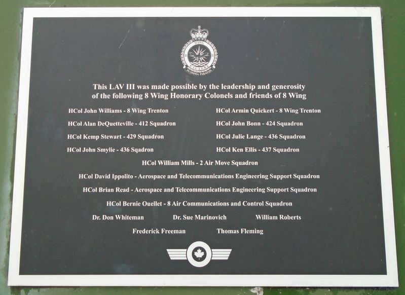 Afghanistan Repatriation Memorial LAV III. Click for full size. Afghanistan Repatriation Memorial LAV III image. Click for full size.