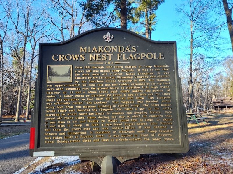 Miakonda's Crows Nest Flagpole Marker image. Click for full size.