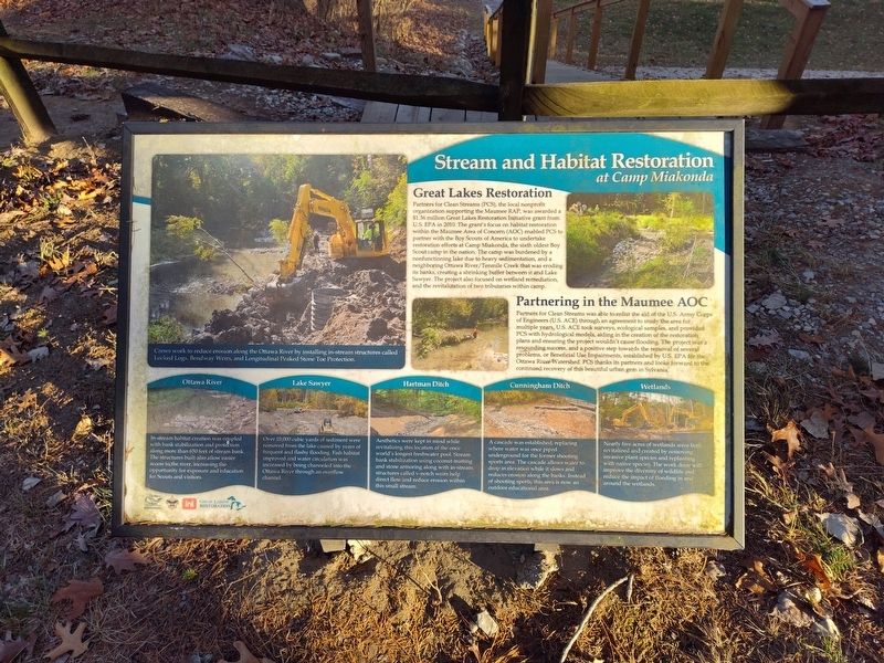 Stream and Habitat Restoration at Camp Miakonda Marker image. Click for full size.