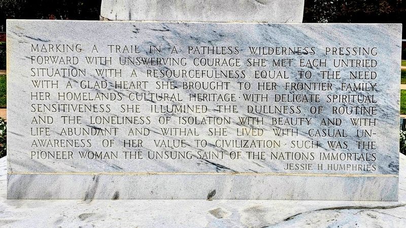 Pioneer Woman Marker Text image. Click for full size.