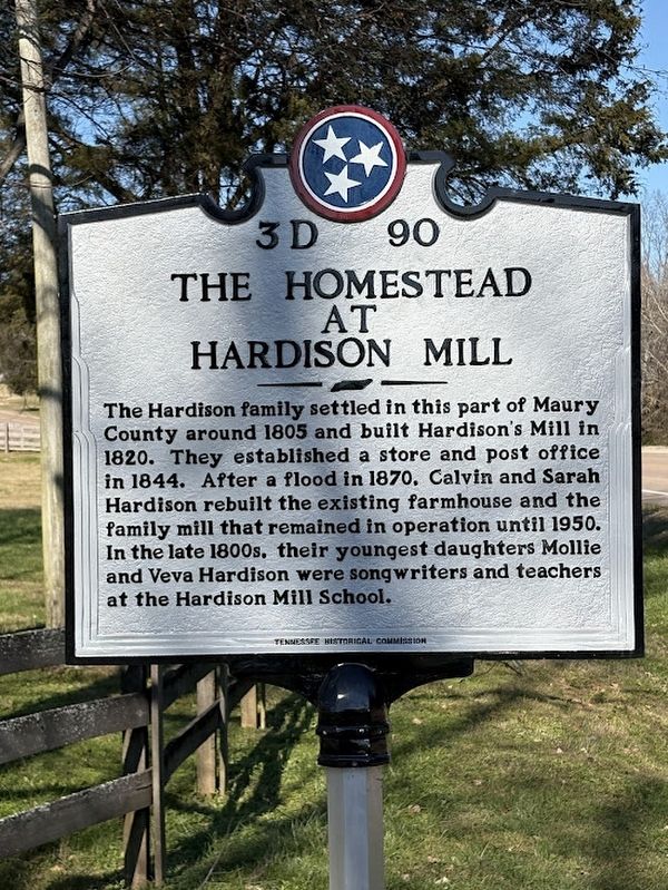 The Homestead at Hardison Mill marker. Click for full size. The Homestead at Hardison Mill marker image. Click for full size.