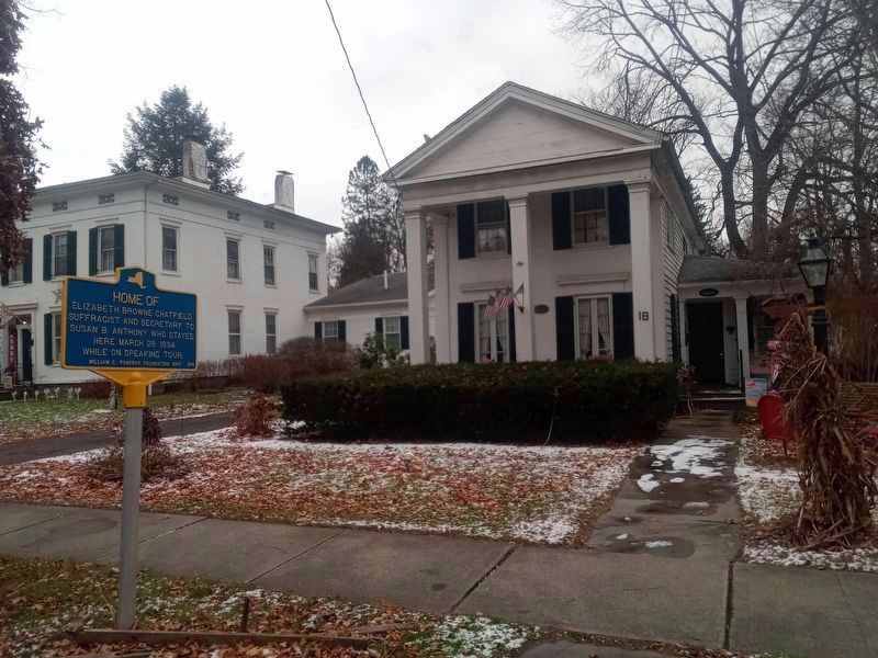Home of Elizabeth Brown Chatfield and Marker. Click for full size. Home of Elizabeth Brown Chatfield and Marker image. Click for full size.