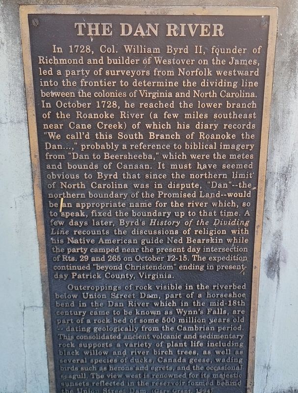 The Dan River Marker image. Click for full size.