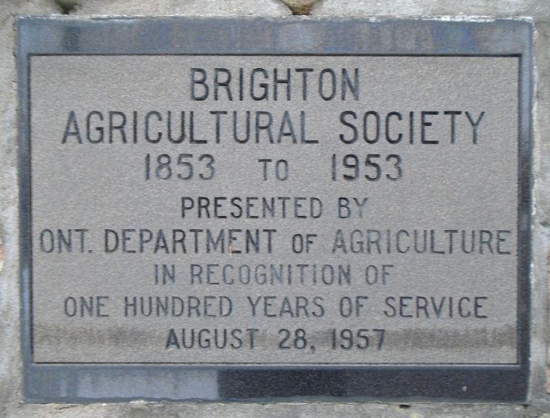 Brighton Agricultural Society Marker. Click for full size. Brighton Agricultural Society Marker image. Click for full size.