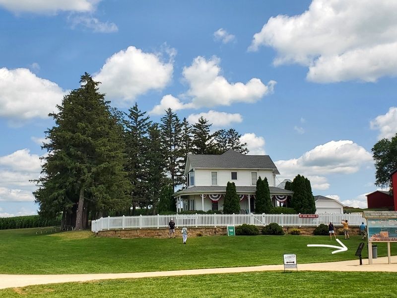 In Remembrance of Denise Miarecki Stillman Marker. Field of Dreams home in the background. Click for full size. In Remembrance of Denise Miarecki Stillman Marker. Field of Dreams home in the background image. Click for full size.