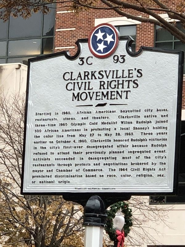 Clarksville�s Civil Rights Movement Marker image. Click for full size.