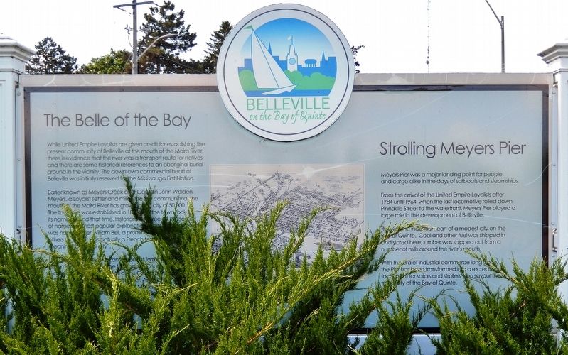 The Belle of the Bay / Strolling Meyers Pier Marker image. Click for full size.