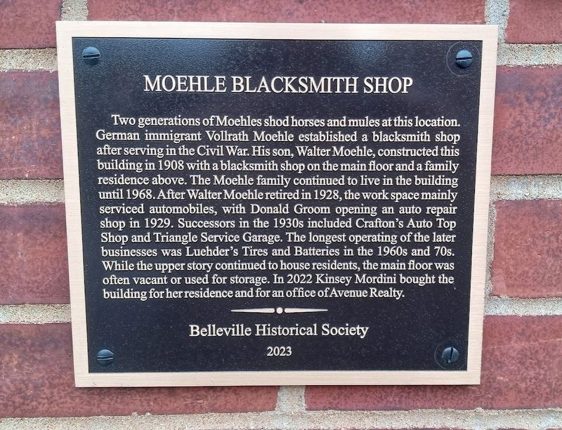 Moehle Blacksmith Shop Marker image. Click for full size.